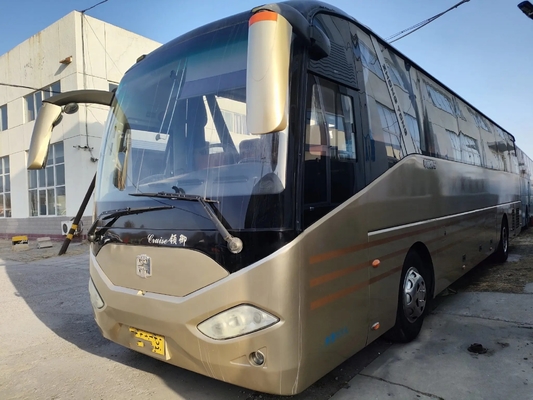 Porte usate del motore di Yuchai del bus di viaggio le doppie 53 sedili 12 misura il bus con un contatore LCK6125 di Zhongtong della seconda mano