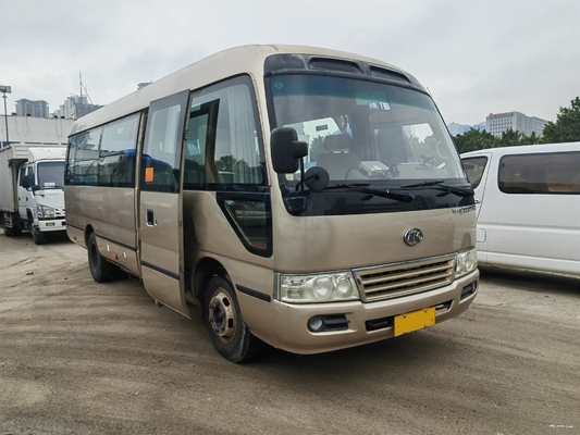 la seconda mano Mini Bus 15 mette la porta a battenti a sedere esterna Champagne Color 7 misura il bus con un contatore di giro di Ankai HFF6701