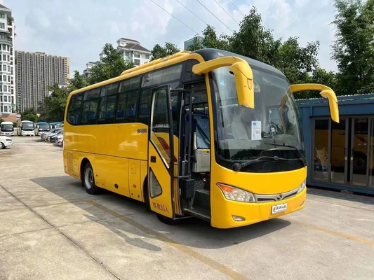 Bus utilizzato XMQ6759 di Kinglong della mano della finestra di scivolamento del A/C della trasmissione manuale dei sedili del motore 33 di Yuchai del bus del passeggero secondo