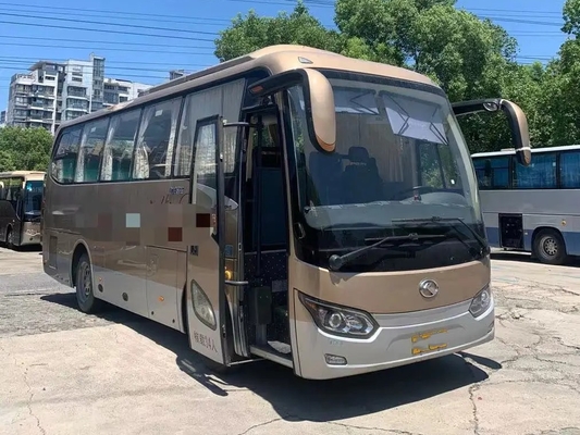 Vettura utilizzata Bus Weichai Engine 34 sedili un colore dorato di 2018 anni 8 metri di seconda mano Kinglong XMQ6802