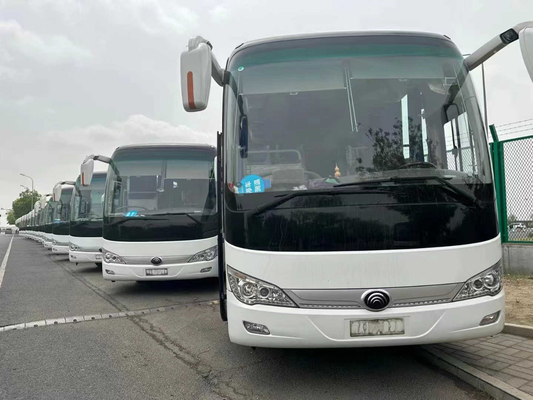 I sedili bianchi usati di colore 50 del bus di lusso molla a lamelle bus ZK6119 di Yutong della mano del motore raro medio della porta da 2018 anni secondo