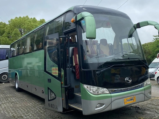 Bus di lusso utilizzato XMQ6113 LHD/RHD di Kinglong del motore dell'EURO IV Yuchai del peso di bordo di colore verde 12000kg dei sedili dei bus 51