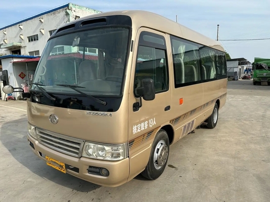 L'EURO usato IV dei commercianti del minibus 19 sedili Champagne Color Yuchai Engine 6 misura il bus con un contatore utilizzato HK6606 di Ankai della porta piegante