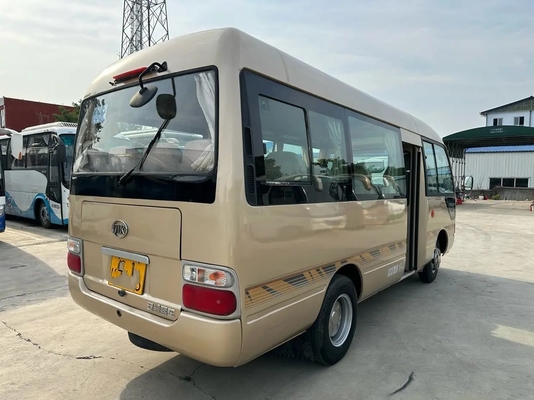 L'EURO usato IV dei commercianti del minibus 19 sedili Champagne Color Yuchai Engine 6 misura il bus con un contatore utilizzato HK6606 di Ankai della porta piegante