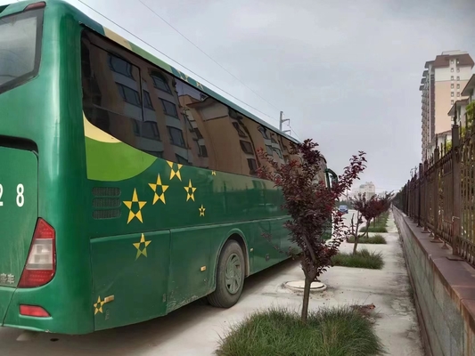 Vettura di lusso Green Color dei sedili dei bus interurbani 55 bus ZK6127 di Yutong della seconda mano della trasmissione manuale da 2017 anni