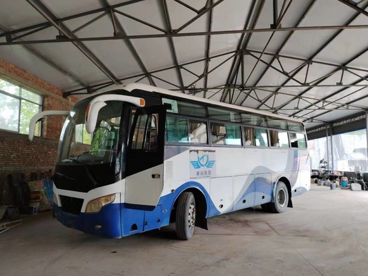 Il bus di navetta utilizzato Front Engine 41 mette minibus a sedere ZK6892D di Yutong della molla a lamelle del condizionatore d'aria della finestra di scivolamento il secondo