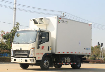 Il carico usato trasporta la marca su autocarro di Dirve HOWO della mano sinistra del modo dell'azionamento del camion refrigerato 4×2 del ³ di capacità di carico 10m