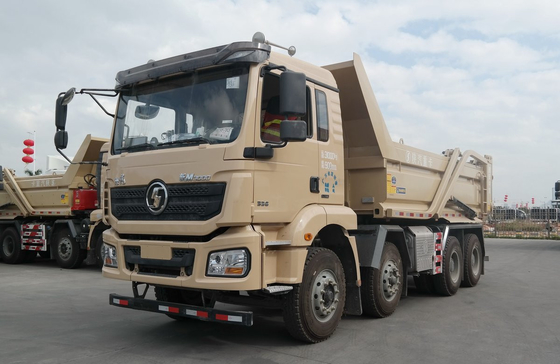 Camion a gomma Usato Shacman Dumper 8*4 Trasporto rifiuti da costruzione Weichai 336 CV
