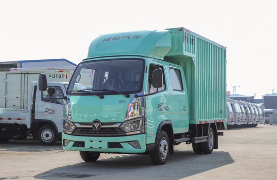 Camion leggero usato Container da 2,7 metri 2+3 posti Doppia cabina Marca cinese Foton