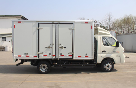 Mini Box Truck 3,7 metri Van Box con 2 porte Cabina singola con A/C Motore a benzina 6 pneumatici