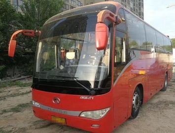 Vettura dorata Bus di trasporto di persone di Seater del manuale di Dragon Used Coach Bus 49