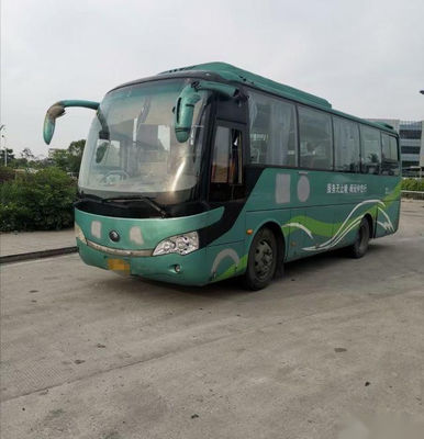 Il bus di giro utilizzato Yutong ZK6858 34 mette la sospensione a sedere d'acciaio Yuchai 162kw dell'aria del telaio