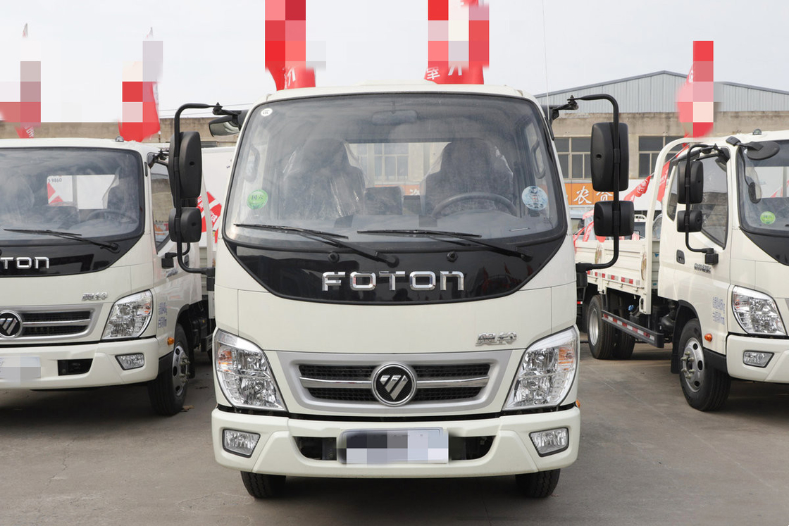 Camion utilizzati dell'autocarro con cassone ribaltabile della luce dello scarico 132hp del camion nuovi Tipper Tipping Left Hand Drive Foton 4x2