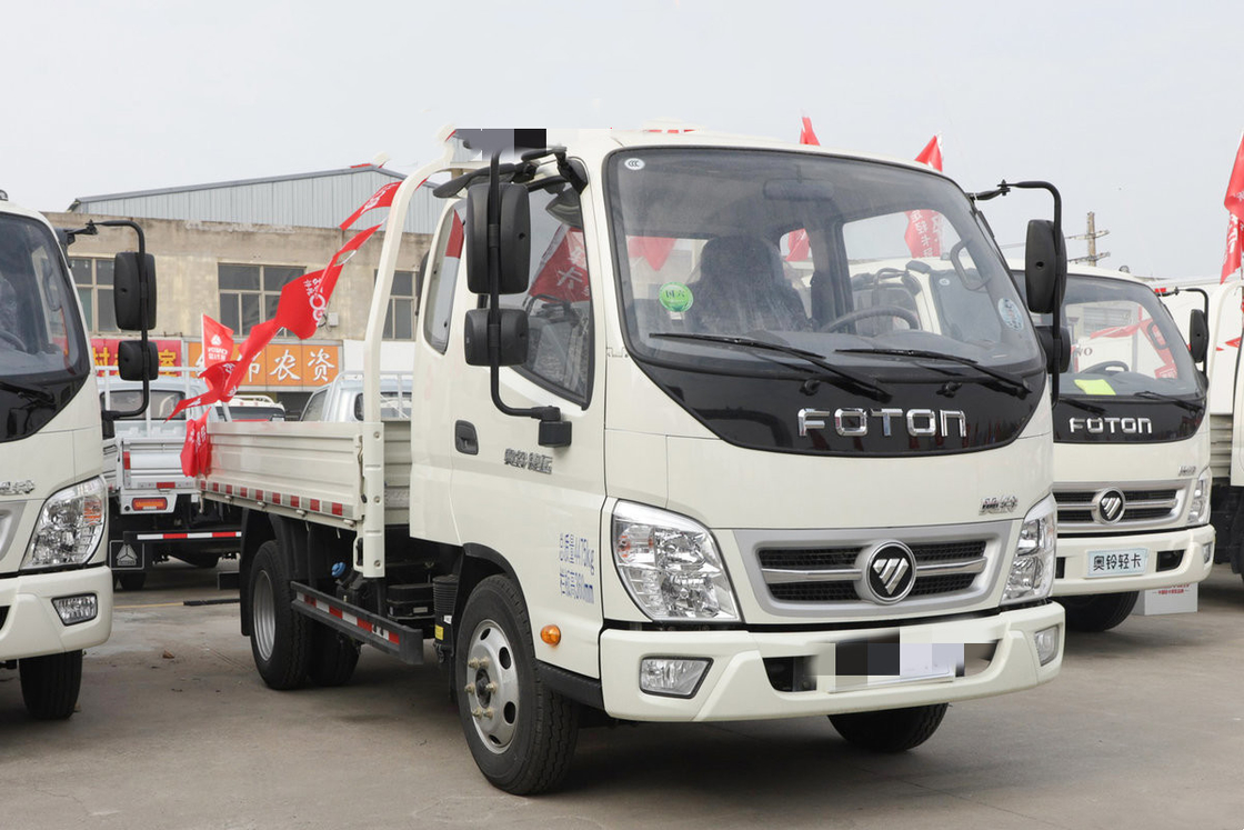 Camion utilizzati dell'autocarro con cassone ribaltabile della luce dello scarico 132hp del camion nuovi Tipper Tipping Left Hand Drive Foton 4x2