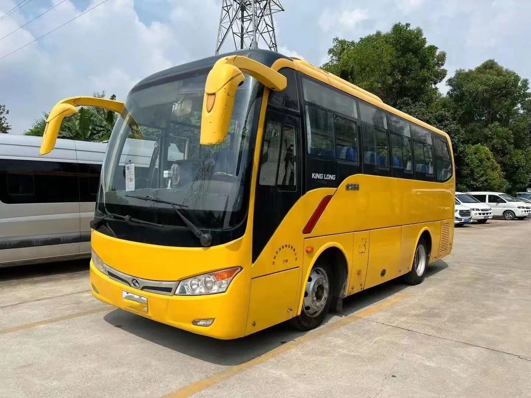 Bus utilizzato XMQ6759 di Kinglong della mano della finestra di scivolamento del A/C della trasmissione manuale dei sedili del motore 33 di Yuchai del bus del passeggero secondo