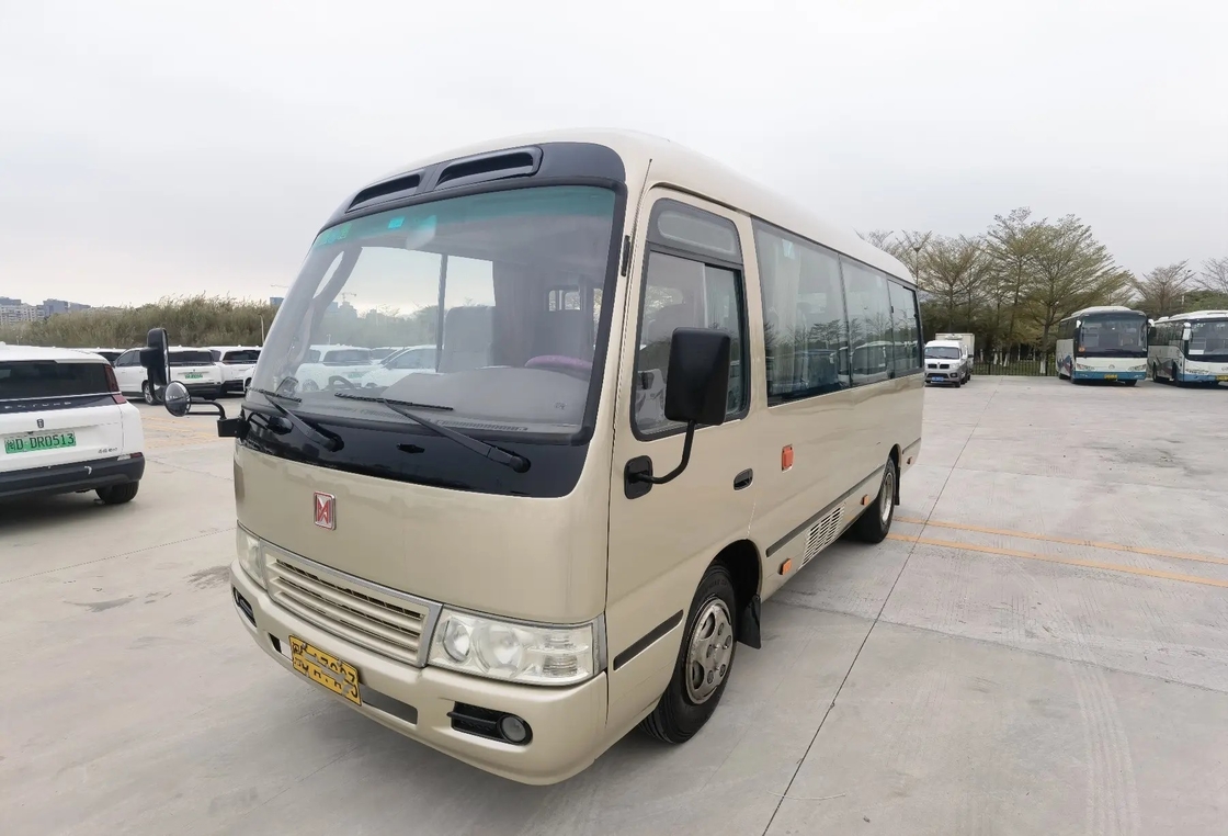 seconda mano Mini Bus Champagne Color 19 sedili Front Engine Floding Door 6 metri di sottobicchiere utilizzato JX6602 di JMC