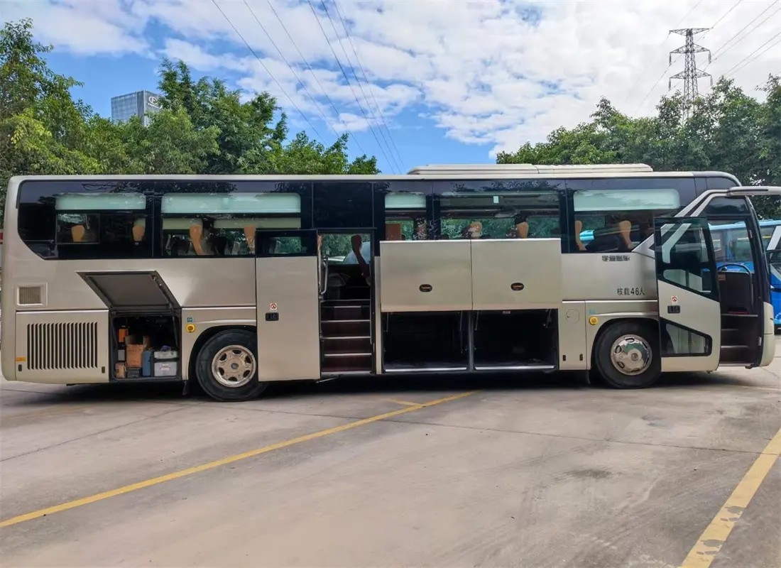 I bus interurbani raddoppiano le porte 46 sedili che 11 metro di decorazione interna di lusso ha usato giovane Tong Bus ZK6119