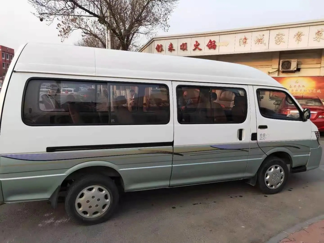 Minibus utilizzato SY6548 della mano del grande Hiace di Mini Coach High Roof 14 di scivolamento dei sedili JINBEI condizionatore d'aria della finestra secondo