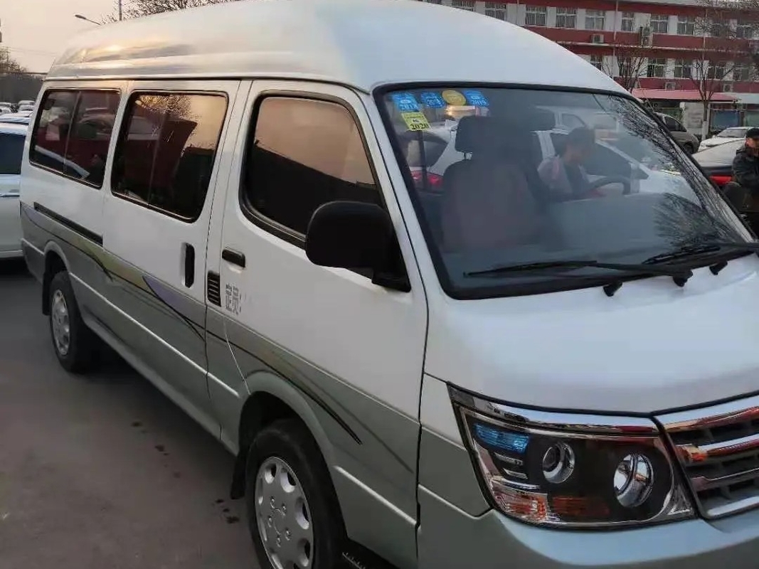 Minibus utilizzato SY6548 della mano del grande Hiace di Mini Coach High Roof 14 di scivolamento dei sedili JINBEI condizionatore d'aria della finestra secondo