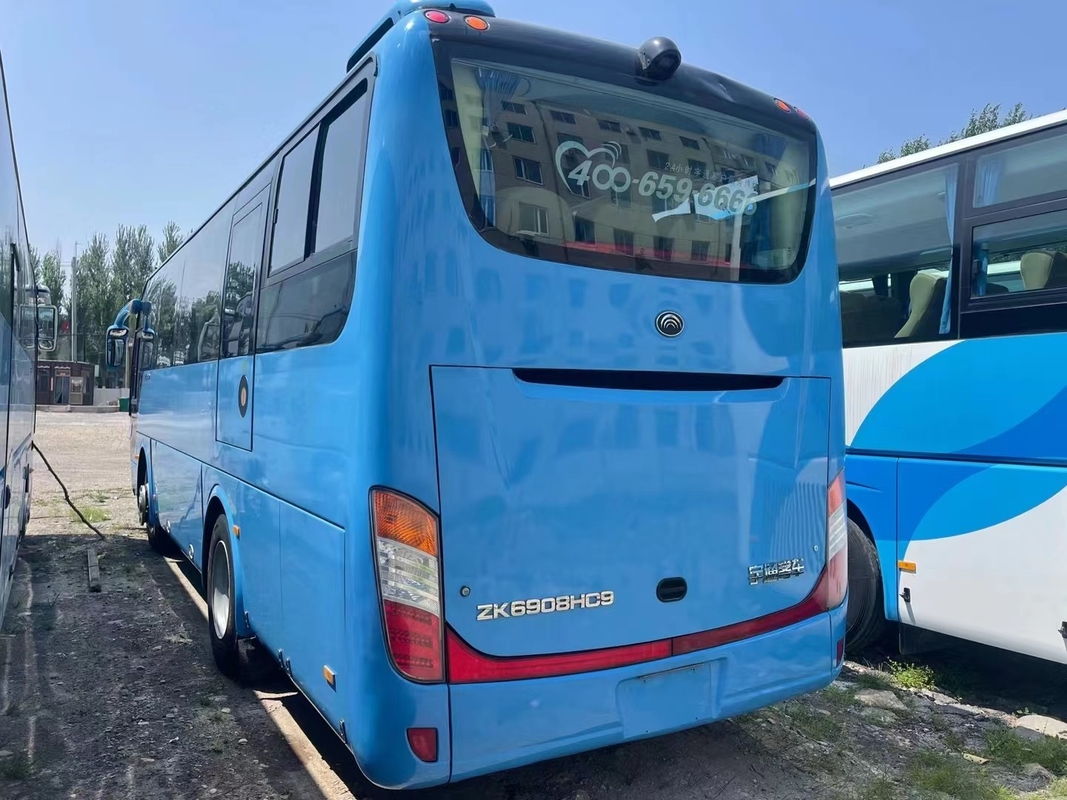 Motore utilizzato 245hp di Yuchai dei sedili della vettura e del bus 39 le tenaglie rare ZK6908 di 2015 di anno di colore blu giovani del motore