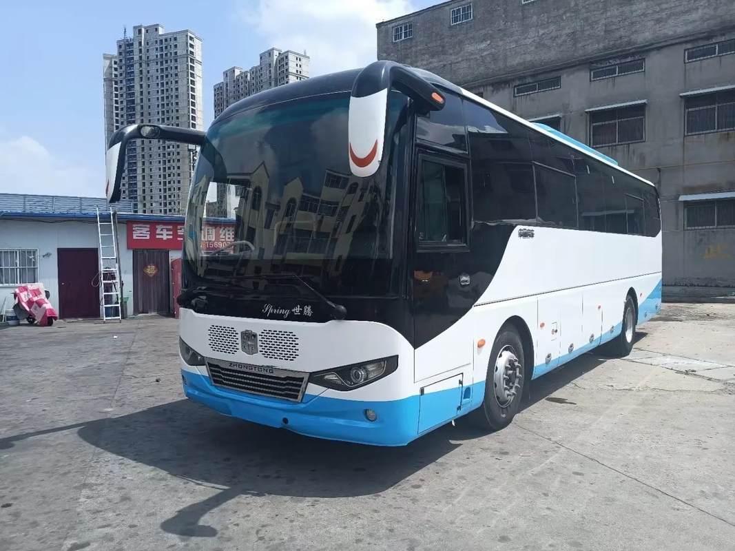 Bus utilizzato Front Engine della chiesa 6 sedili della molla a lamelle dei cilindri 220hp 45 con il condizionatore d'aria Zhongtong LCK6108D