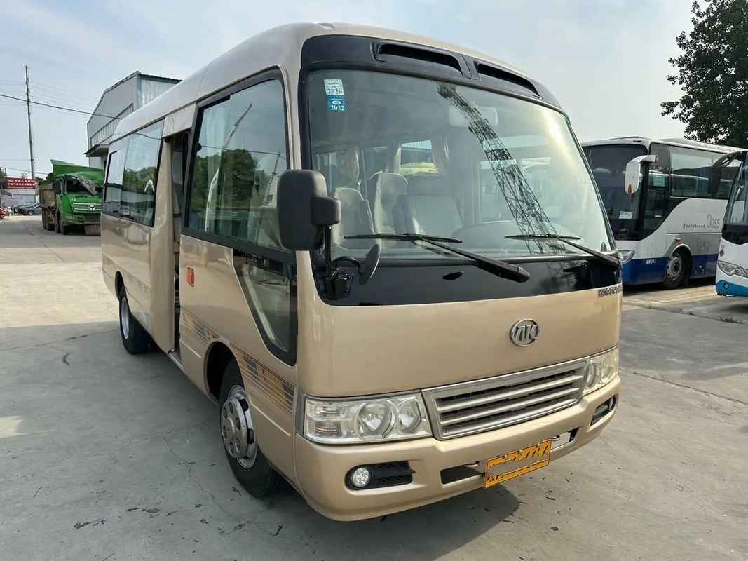 L'EURO usato IV dei commercianti del minibus 19 sedili Champagne Color Yuchai Engine 6 misura il bus con un contatore utilizzato HK6606 di Ankai della porta piegante