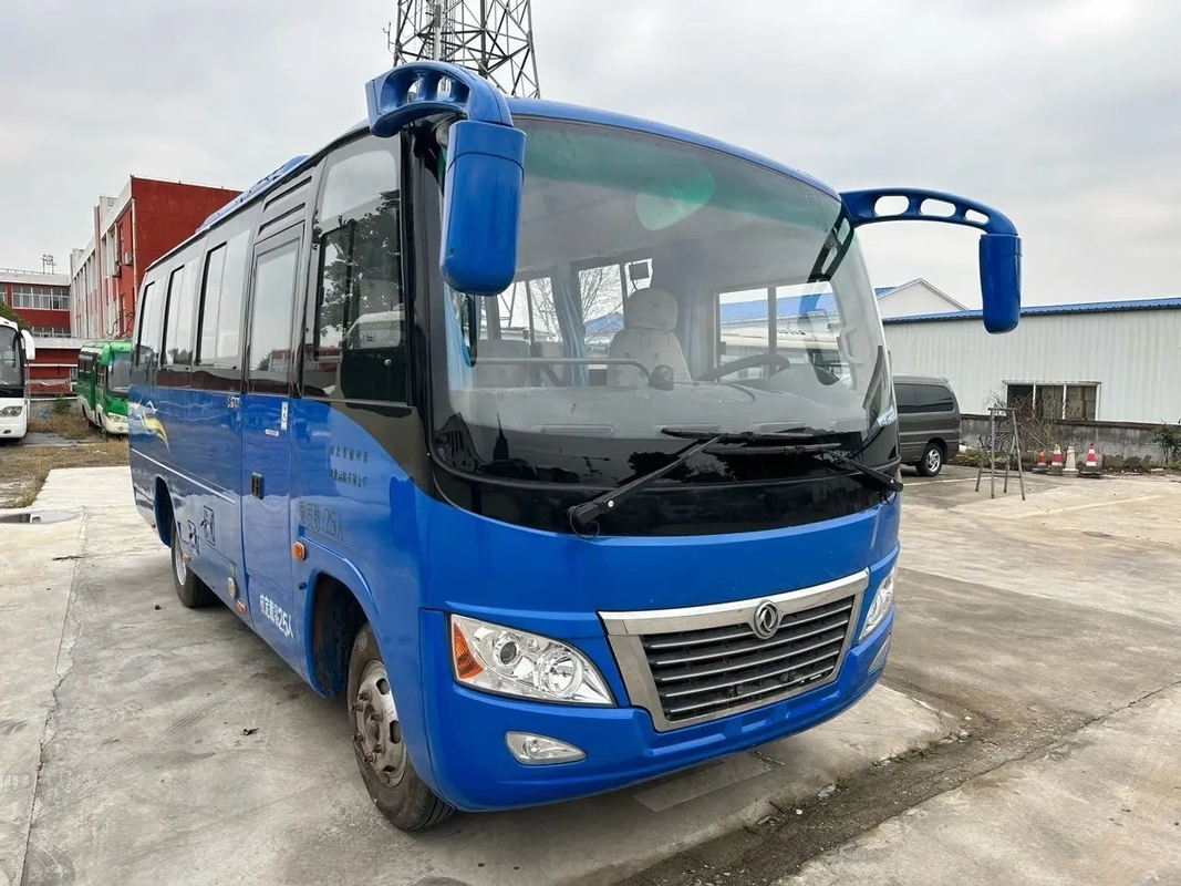 I piccoli blu usati del bus colorano il motore 130hp di Yuchai di 25 sedili che fa scorrere il bus DFA6660 di Dongfeng della guida a sinistra di Windows