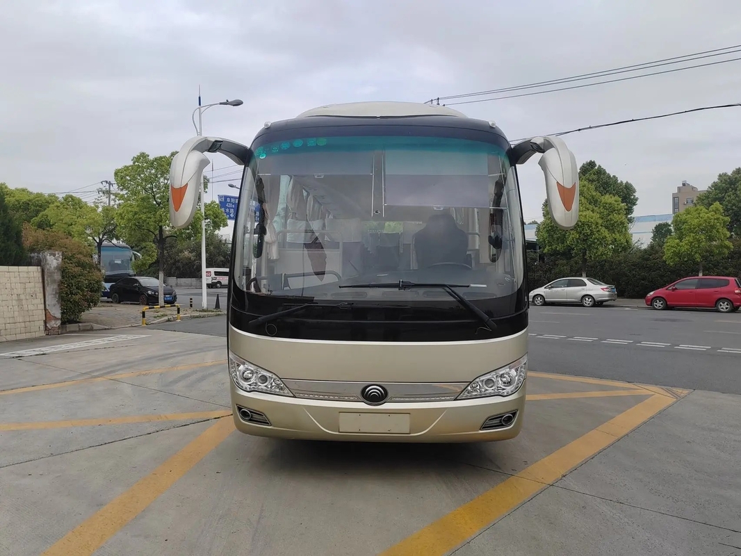 Vetture di passeggero utilizzate 8 metri di giovane di Tong Bus ZK6816 della trasmissione manuale del motore 32 condizionatore d'aria raro dei sedili
