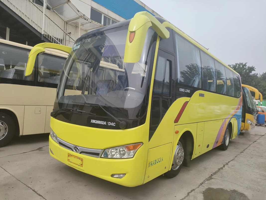 Mini Coach usato bus XMQ6802 di Kinglong della mano della singola della porta di 2015 sedili di anno 33 di bagagli del compartimento finestra di sigillamento secondo