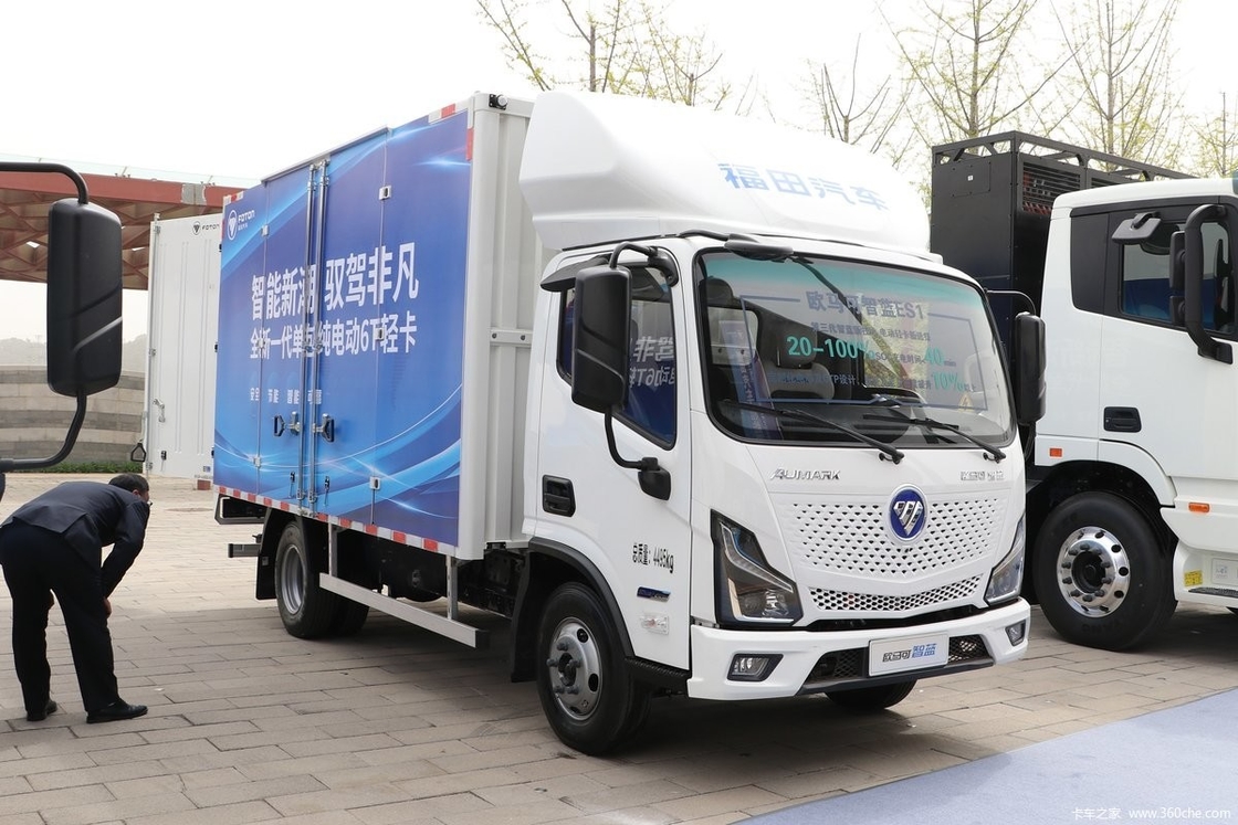 Nuovo veicolo elettrico a energia pura Foton 4*2 Drive Mode Light Van Truck 280km
