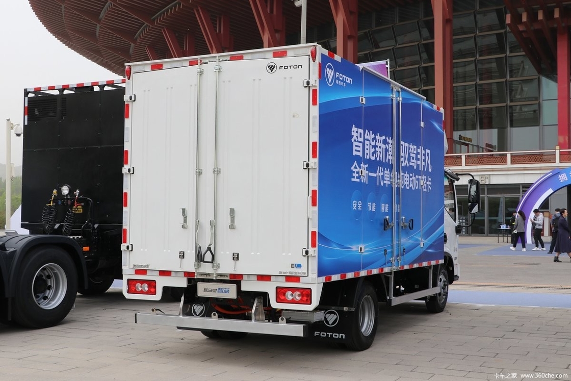 Nuovo veicolo elettrico a energia pura Foton 4*2 Drive Mode Light Van Truck 280km