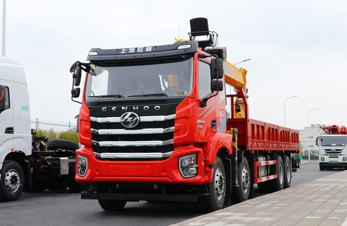 8*4 Drive Modello di autocarro di proprietà pre-Crane Hongyan montato 350hp Heavy Duty Euro 6