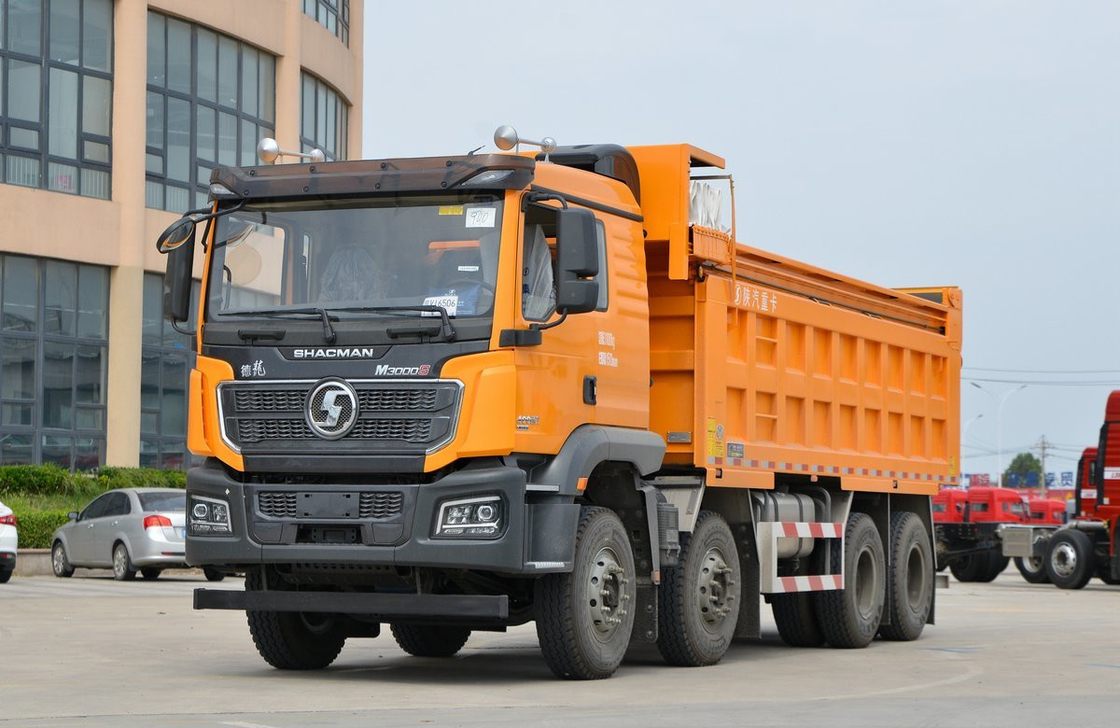 Usato 8*4 Dump Truck in vendita Shacman 430hp Motore a GNC M3000S 11 metri di lunghezza A/C