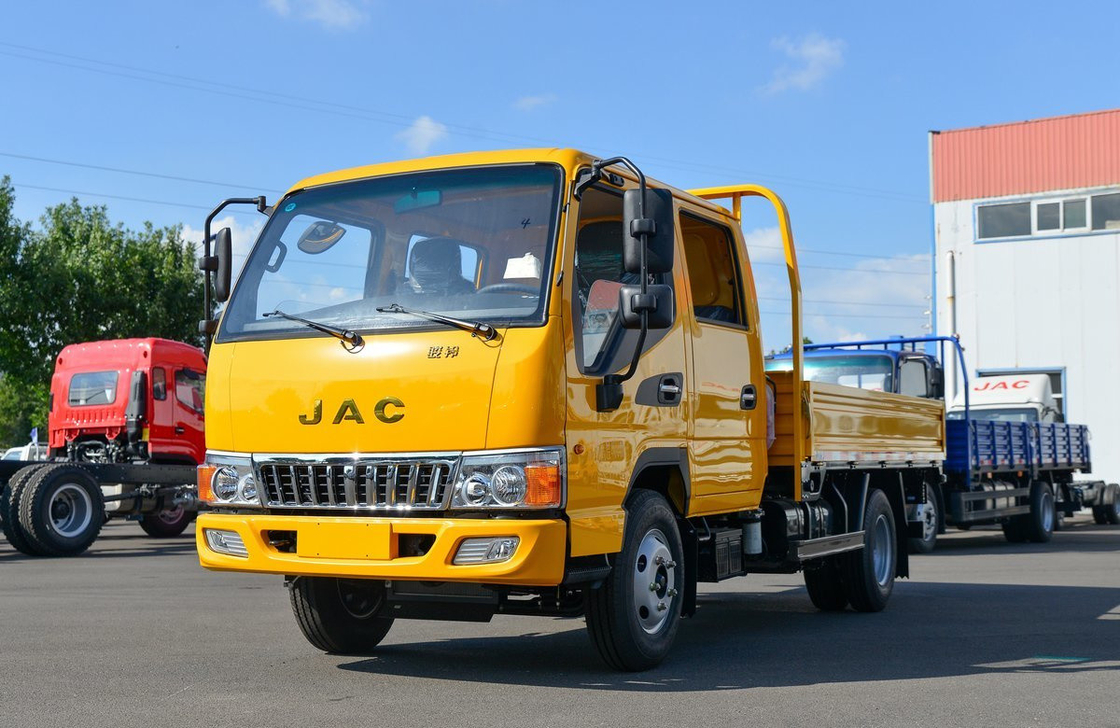 Camion Mini Cargo doppio cabina 2+3 posti 100km/h Velocità JAC Flat Box Camion camion