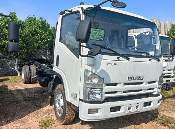 Camion merci a fila singola Isuzu 10 tonnellate 4×2 Camion camion 5,5 metri di lunghezza Box Euro 4 Flat Cab