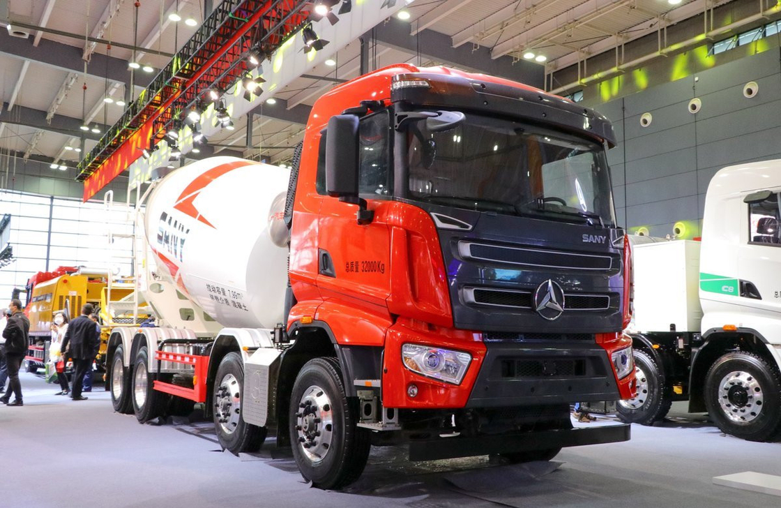Camion per il trasporto di calcestruzzo 8×4 Sany Mixer 8 Cubic Hino Motore 307hp Trasmissione a 12 velocità