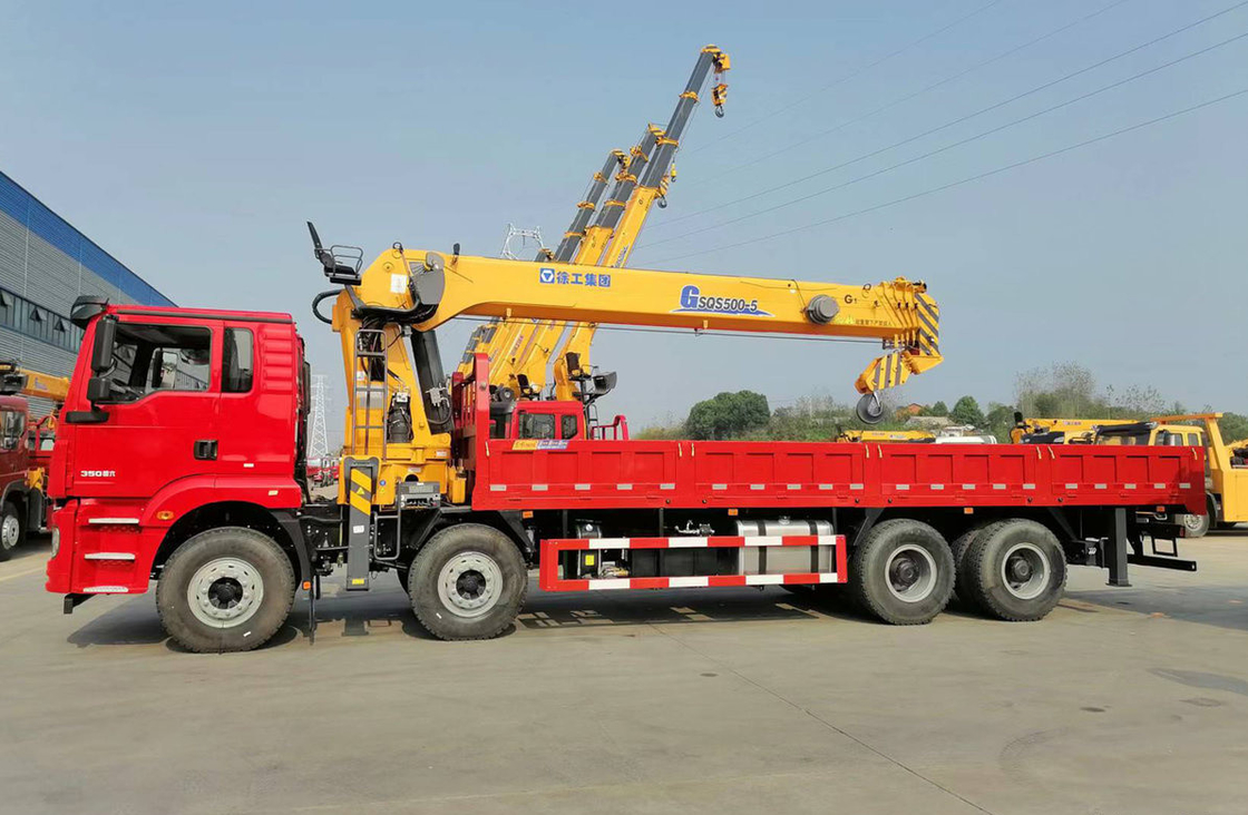 Granata montata su un camion da 20 tonnellate Shacman 8×4 Flat Bed Box 5 Sezione Braccio 23,7 metri di lunghezza