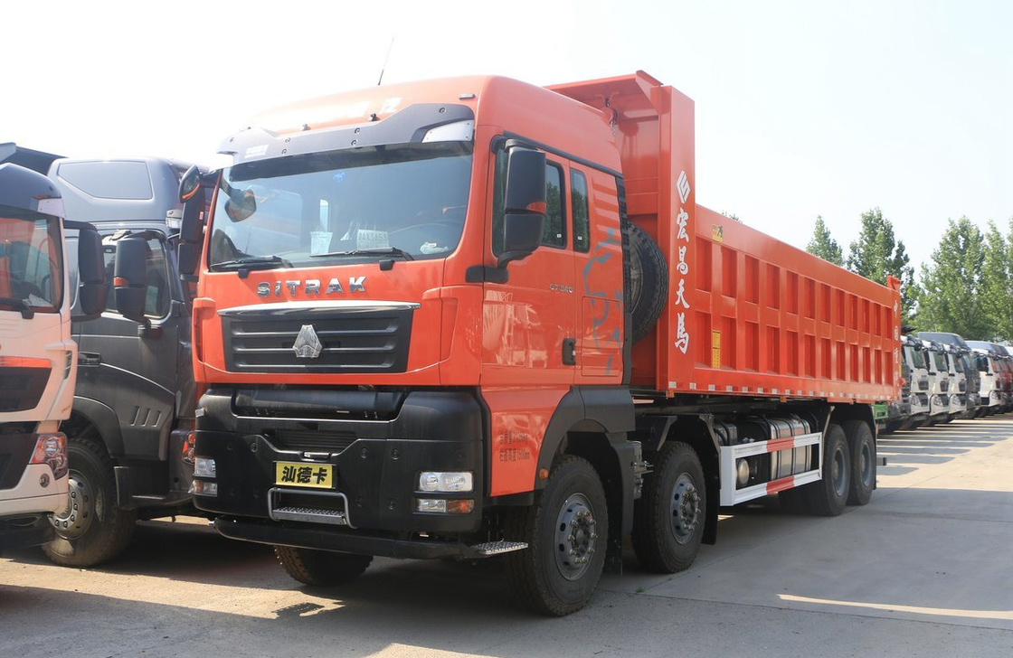 Sinotruk Uk Used Tipper Trucks 8×4 Sitrak G7H Heavy Duty 12.5L Disposizione Single Sleeper
