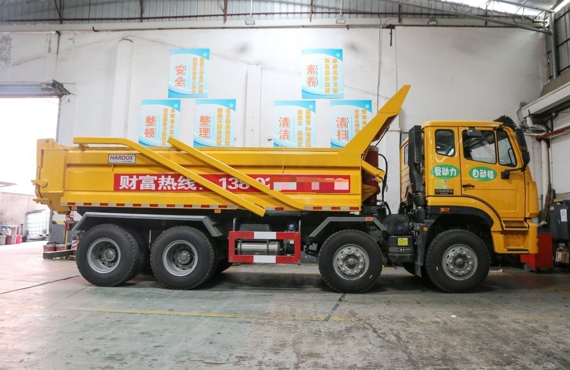 Usato Howo Tipper Truck Sinotruck 8*4 Hohan 350hp Potente motore 12 ruote Trasporto su strada