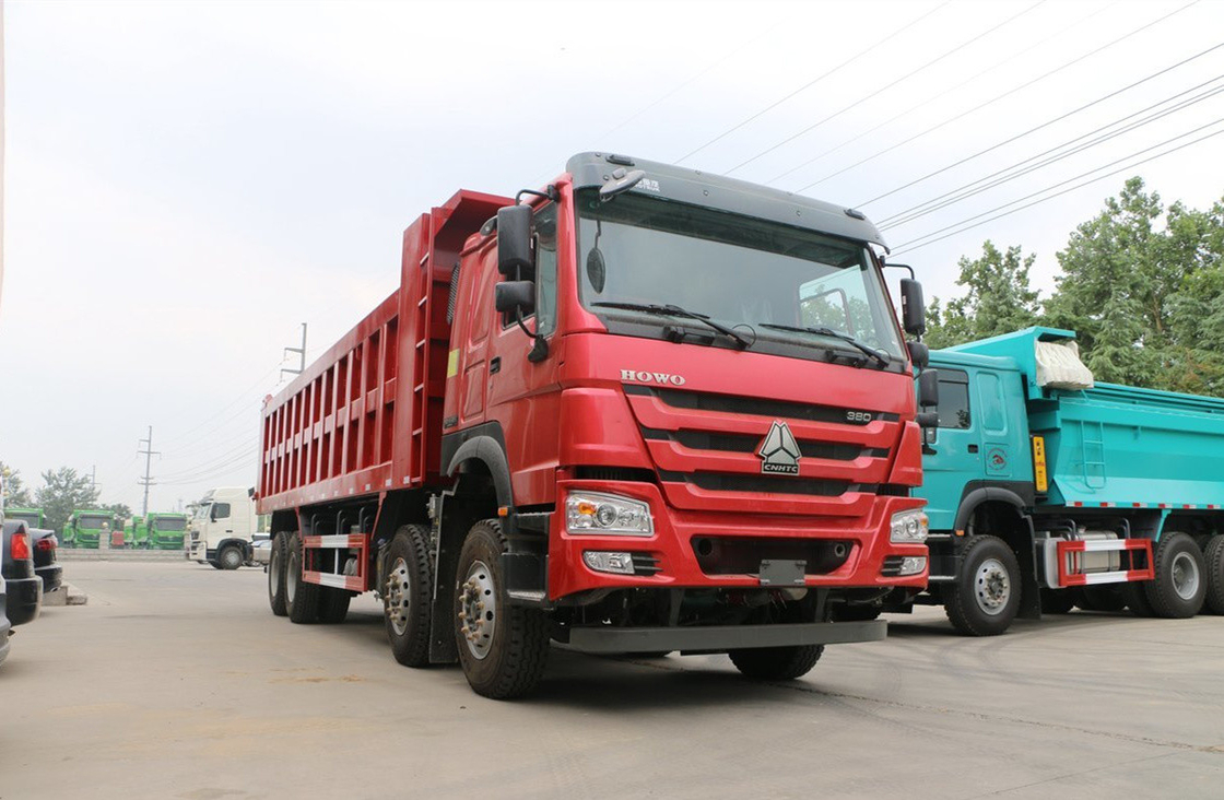 Sino Howo Dump Truck 76 Flat Cabin 8*4 Tipper Truck 30-50 tonnellate carica 12 pneumatici LHD&RHD