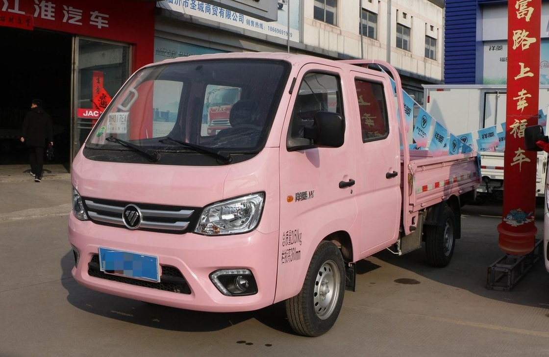 Camion Foton Mini Camion Rosa Color Trasmissione manuale Motore a benzina Euro 6
