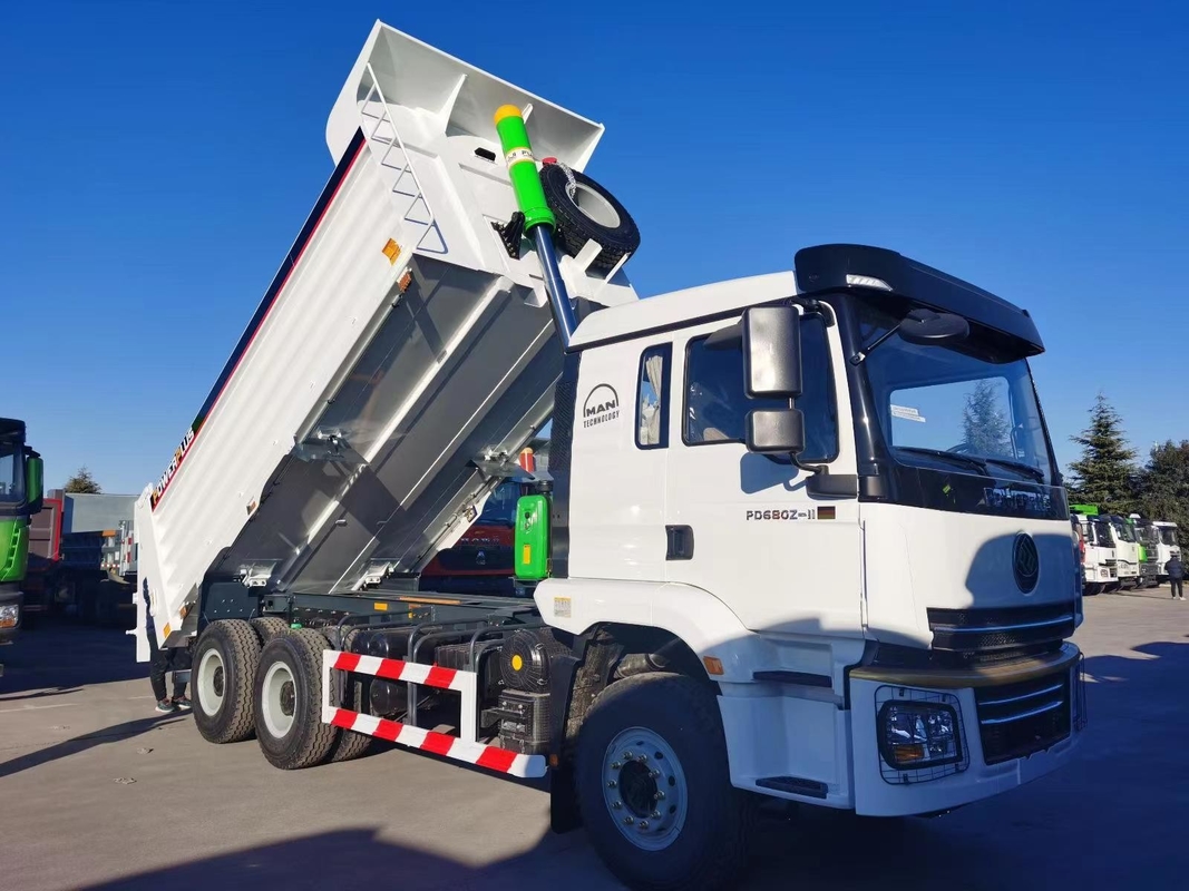 Camionetti di gomma usati Shacman E3 Camionetto di scarico 2024 Anno Cummins Motore 385hp Uso in Africa