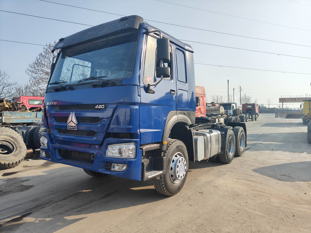 Usato 420 Howo Trucks 6*4 Drive Mode 12 Ruote Trailer Head Euro 3 Uso in Africa