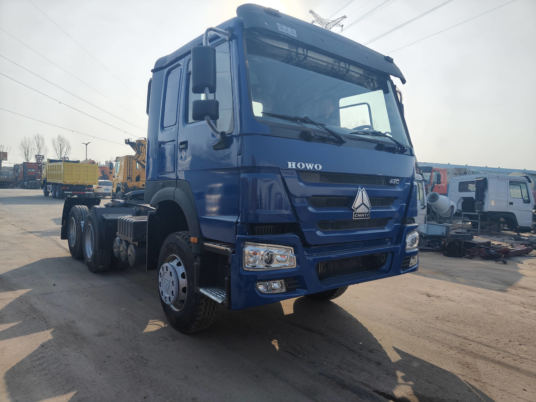 Usato 420 Howo Trucks 6*4 Drive Mode 12 Ruote Trailer Head Euro 3 Uso in Africa