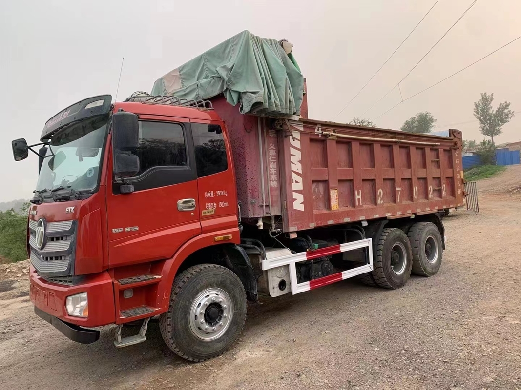 Camionetti di gomma usati con prezzi 10 ruote Foton Dumper carica 30 tonnellate grande secchio con copertura