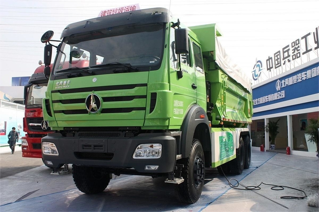 Camion pesante Beiben 336HP 6X4 5,6m Diesel 12 marce Camion a forma di U con copertura di telo