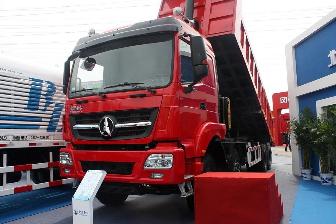 Camion pesante da 340 CV 8X4 7,2m Corpo rosso Climatizzatore montato in cima Marchio Beiben