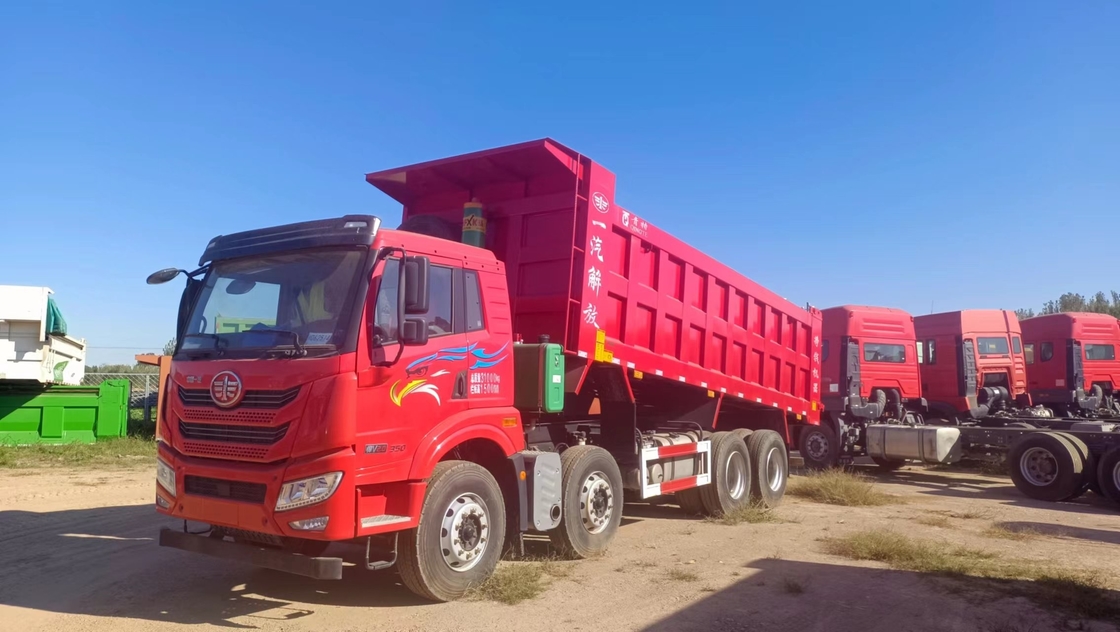 8*4 Camionetti di gomma usati in vendita 22cbm Capacità secchio FAW V20 Camionetto di scarico 340hp Diesel