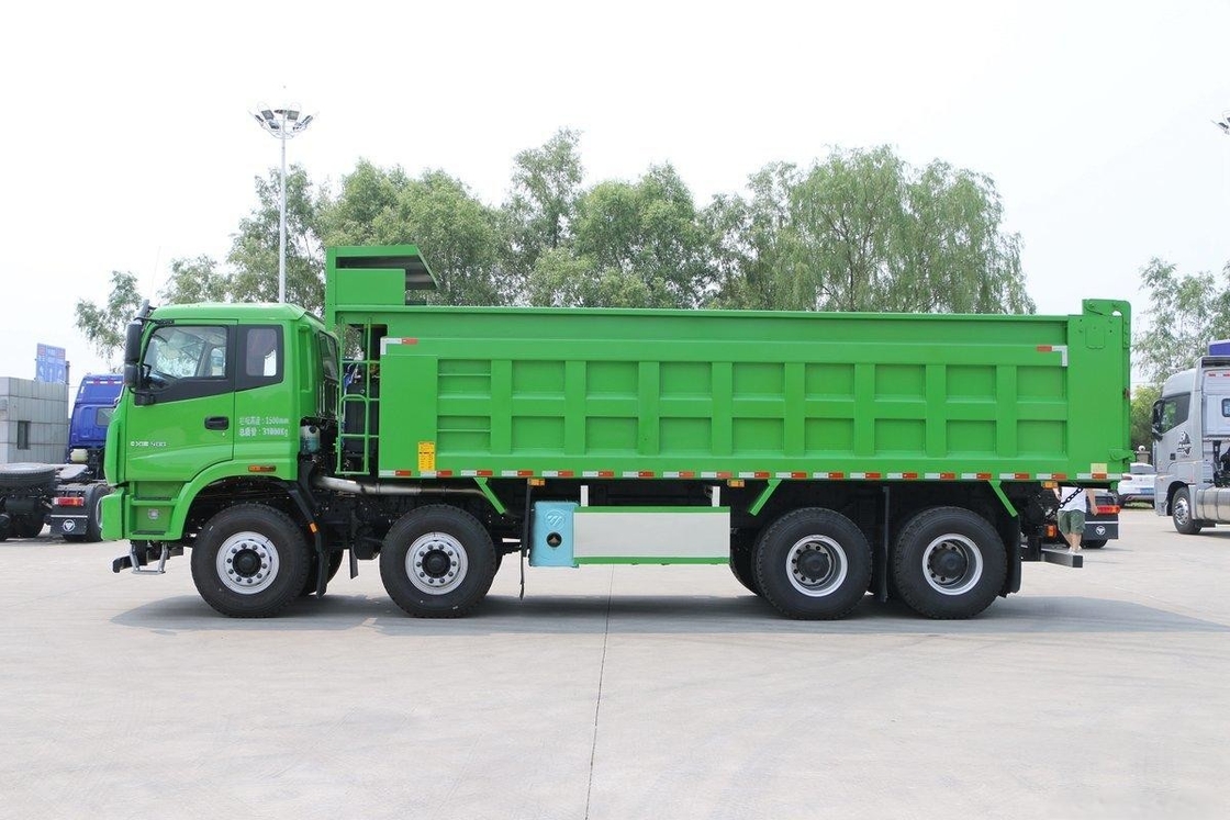 Auman Nuovo camion da scarico ETX 400 CV 8X4 7,4m 31t Flip posteriore a griglia a forma di U Casella di carico Flip posteriore Euro 5