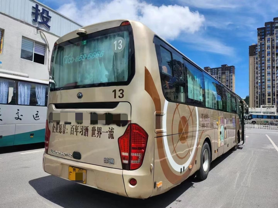 Autobus turistico di seconda mano 52 posti 2020 Anno Yutong Shuttle Bus ZK6125 Champagne Color